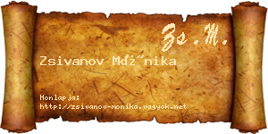 Zsivanov Mónika névjegykártya